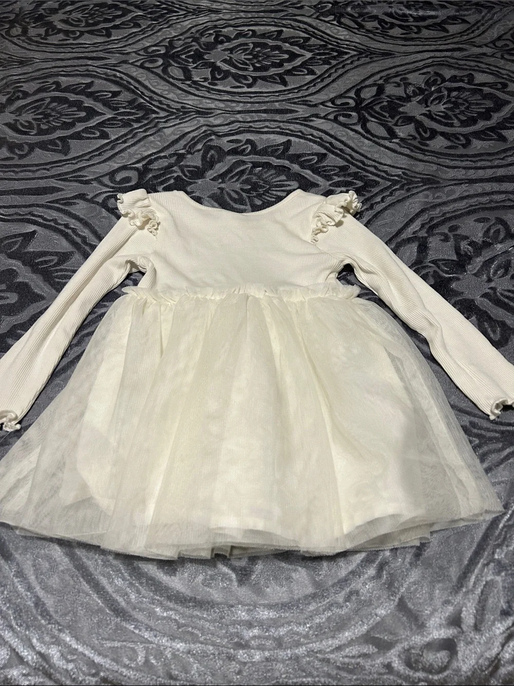 GAP Cream Long Sleeve Tulle Dress for Girls